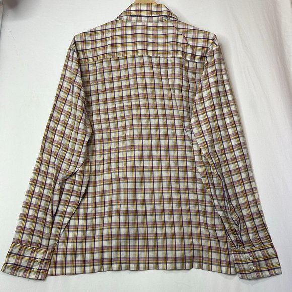 Mike Weber Flannel Pearl Snap Size Large Purple Pearl Snap Long Sleeve - Picture 5 of 5